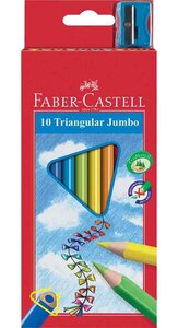 étui de 10 crayons de couleur Jumbo triangulaire FABER-CASTELL