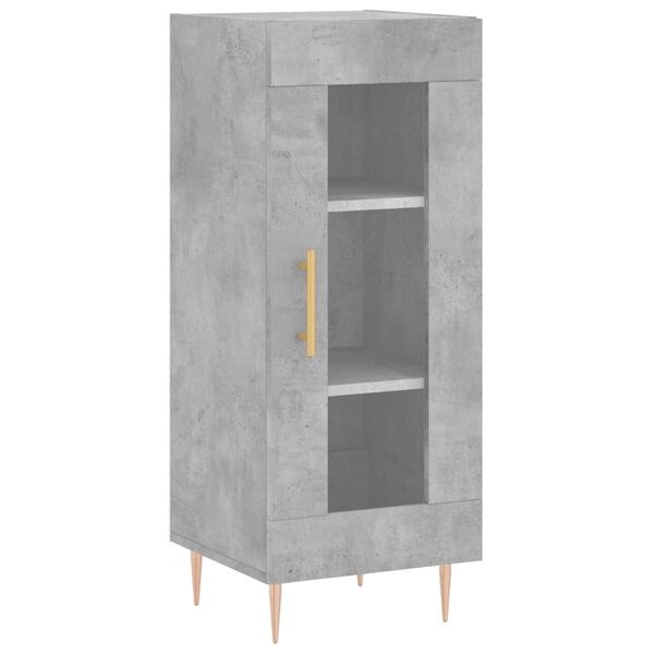 vidaXL Buffet Gris béton 34 5x34x90 cm Bois d'ingénierie