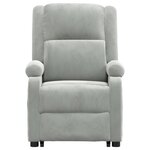 vidaXL Fauteuil gris clair velours