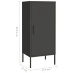 vidaXL Armoire de rangement Anthracite 42 5x35x101 5 cm Acier