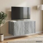 vidaXL Meuble TV mural 59 5 x 31 x 30 cm Sonoma gris Bois d'ingénierie