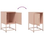 vidaXL Table de chevet rose 36x39x60 5 cm acier