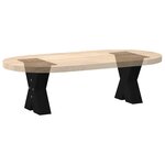 vidaXL Pieds de table basse en forme de X  2 pièces  noir  30 x (30-31) cm  acier