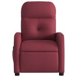 vidaXL Fauteuil de massage inclinable électrique Rouge bordeaux Tissu
