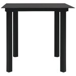 vidaXL Ensemble à manger d'extérieur 5 Pièces Rotin PVC Noir