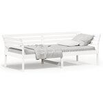 vidaXL Lit de jour sans matelas blanc 100x200 cm bois de pin massif