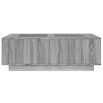 vidaXL Table basse avec LED infini sonoma gris 116x69x40 cm