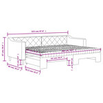 vidaXL Lit de jour avec gigogne et matelas taupe 80x200 cm tissu