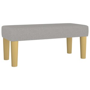 Banc banquette 70 x 30 x 30 cm tissu gris clair 02_0010552