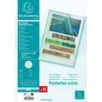 SACHET 10 POCH.COINS PP Grainé VERT EXACOMPTA