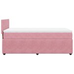vidaXL Sommier à lattes de lit avec matelas Rose 90x200 cm Velours