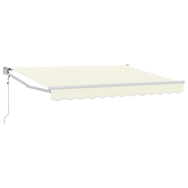vidaXL Auvent rétractable Crème 2 5 x 2 m Polyester et métal
