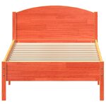vidaXL Cadre de lit sans matelas cire marron 90x200 cm bois pin massif