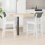vidaXL Chaises de salle à manger 2 Pièces Blanc 48 x 49 x 95 cm