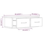 vidaXL Armoire murale Sonoma gris 60x26x18 5 cm Bois d'ingénierie