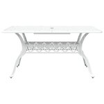 vidaXL Ensemble de salle à manger pour jardin 5 Pièces Blanc Aluminium