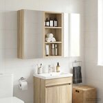vidaXL Armoire murale de salle de bain Chêne Sonoma 30 x 16 x 62 5 cm