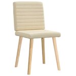 vidaXL Chaises à manger lot de 2 crème tissu