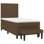 vidaXL Sommier à lattes de lit avec matelas Marron foncé 90x190 cm