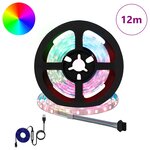 vidaXL Bande LED 12 Pièces Noir et Transparent 1000 mm