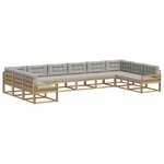 vidaXL Ensemble de canapés d'extérieur 10 pc Blanc et gris clair