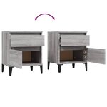 vidaXL Tables de chevet 2 Pièces Sonoma gris 40x35x50 cm
