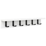 vidaXL Porte-manteau mural Blanc 60 x 10.5 x 10.5 cm Bois d'ingénierie