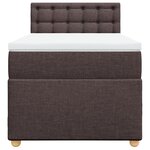 vidaXL Sommier à lattes de lit avec matelas Marron foncé 90x200 cm