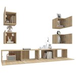 vidaXL Ensemble de meubles TV 6 Pièces Chêne sonoma Bois d'ingénierie