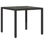 Ensemble de salle à manger de jardin vidaXL en 5 pièces en poly rattan noir