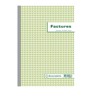 Manifold Factures Avec Mention Tva 29 7x21cm 50 Feuillets Dupli Autocopiants - X 5 - Exacompta