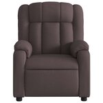 vidaXL Fauteuil inclinable électrique Marron foncé Tissu