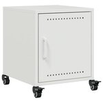 vidaXL Tables de chevet 2 Pièces blanc 36x39x43 5 cm acier