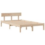 vidaXL Lit bibliothèque sans matelas 135x190 cm bois de pin massif