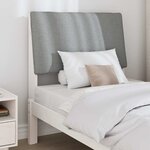 vidaXL Tête de lit capitonnée Gris clair 80 cm Pin massif