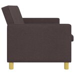 vidaXL Canapé-lit escamotable Marron foncé Tissu