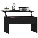 vidaXL Table basse noir 80x50 5x41 5 cm bois d'ingénierie