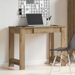 vidaXL Bureau chêne artisanal 100x45x75 cm bois d'ingénierie