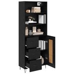vidaXL Haut Armoire Chêne noir 69 5 x 34 x 180 cm Bois d'ingénierie