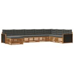 vidaXL Ensemble de canapés d'extérieur 8 Pièces Naturel et Anthracite
