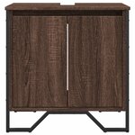 vidaXL Armoire lavabo de salle de bain chêne marron 60x35x60 cm