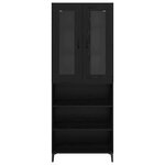 vidaXL Haut Armoire Chêne noir 69 5 x 34 x 180 cm Bois d'ingénierie