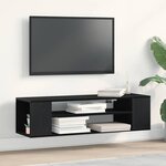vidaXL Meuble TV Chêne noir 100 x 30 x 26 5 cm Bois d'ingénierie