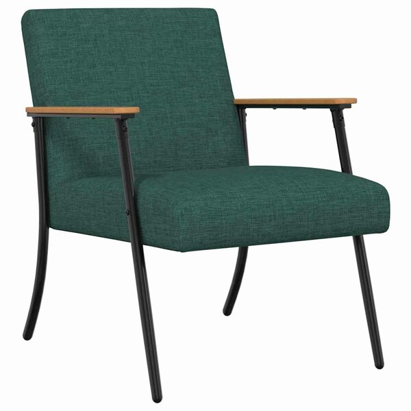 vidaXL fauteuil Vert foncé 59 x 75 x 78 cm tissu