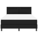 vidaXL Lit à ressorts avec matelas Noir 140 x 190 cm Simili cuir