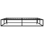 vidaXL Cadre de lit sans matelas noir métal 140x200 cm