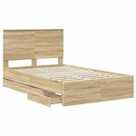 vidaXL Cadre de lit Chêne Sonoma 120 x 190 cm Bois Ingénierie