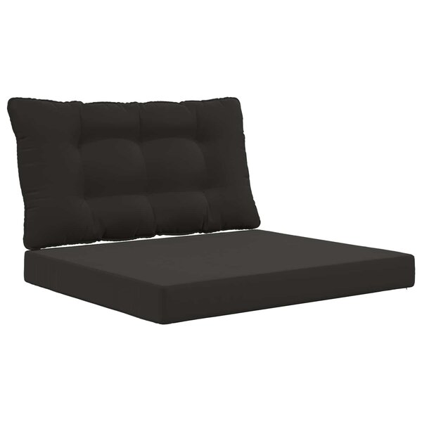 vidaXL Coussin de canapé d'extérieur 2 Pièces Noir Polyester