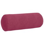 vidaXL Coussins d'accent 2 Pièces Bordeaux Ø 25 x 70 cm
