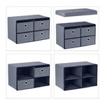 Banquette pliable multifonction pratique avec rangement 120 x 40 x 45 cm en tissu gris 13_0011162